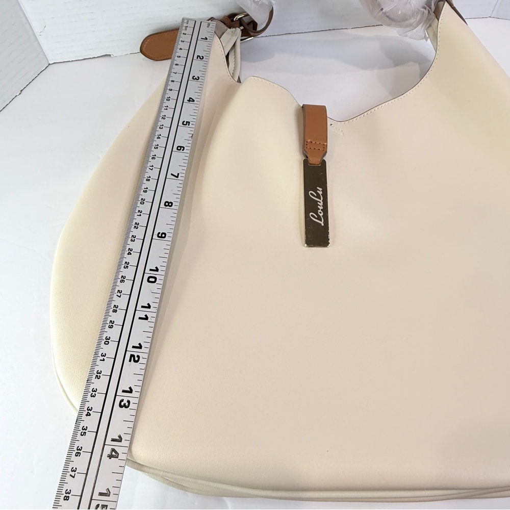 🆕 ✨ LouLu Luxe Creamy Pebble Shoulder Tote – Sleek & Sophisticated Carryall ✨ - Picture 13 of 16